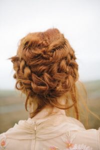 Hermosa Imagen Vertical Cabello Trenzado Hembra Jengibre 181624 24347